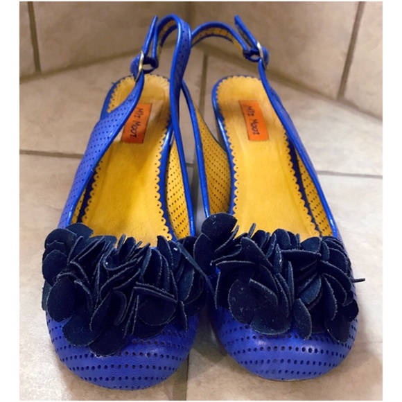 RARE Anthro Miz Mooz Enya Slingback Chunky Heels - Picture 2 of 4